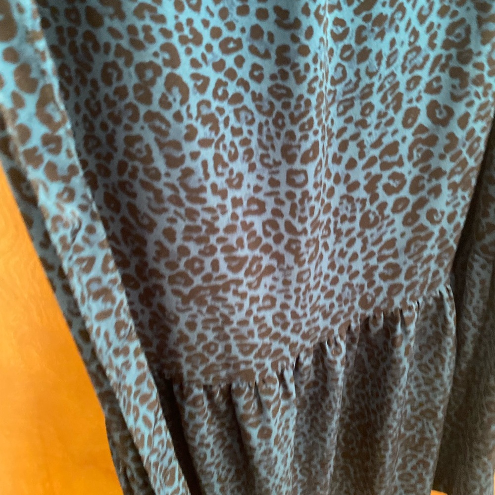 Animal Print Teal Dress US 4 - Picture 3 of 6